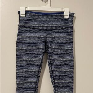 Lululemon Blue Patterned Full Length Leggings Size 6